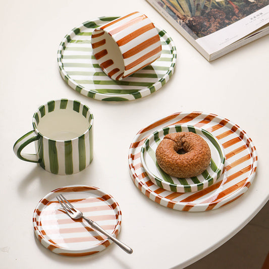 Barista stripe set - brown or green